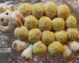 عکس مرحله 3 از دستور نان صبحانه به شکل گوسفند