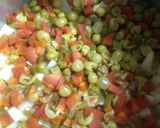 A picture of step 1 of Stuff cheese bhaji pav.