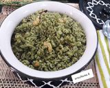 A picture of step 7 of Palak paneer fried rice.