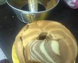 Zebra Chiffon Cake langkah memasak 18 foto
