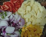 A picture of step 1 of Cauliflower rice.