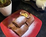 Foto langkah ke 7 dari resep Dadar Gulung Pisang Nutella / Pancake isi Pisang Nutella.