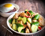 小黃瓜炒雞腿排的食譜步驟5照片
