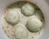 A picture of step 5 of Butter scotch rosogolla Panna cotta served in biscuit tart.