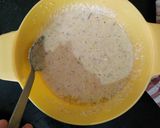A picture of step 2 of Pistachio almond ghee halwa cake.