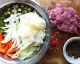 รูปขั้นตอนการทำที่ 1 ของ หมูมิโสะผัดพริกไทยดำ