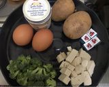 Foto langkah ke 1 dari resep [211] MPASI Mashed Potato Brokoli with Telur Tahu Orak Arik.