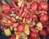 Foto del paso 3 de la receta Pechugas de Pollo con Verduritas al Wok al Pedro Ximénez