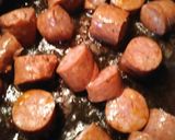 A picture of step 2 of Fried Sausage and Cabbage.