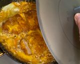 A picture of step 5 of Hire-Katsudon (fried fillet pork on rice).