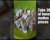 A picture of step 1 of Juicy Mutton skewer.