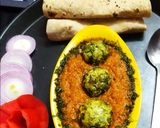 A picture of step 8 of Sabudana Spinach Kofta in Daliya Curry.