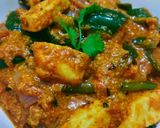 A picture of step 13 of Malai Paneer Capsicum Curry.
