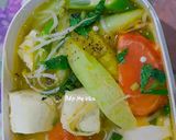 Hình bước làm 2 của món Hộp Cơm Vui Vẻ 8(Cơm chay: canh chua chay,đậu hủ chiên...)
