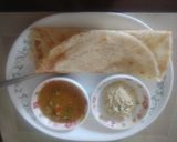 A picture of step 4 of Masala dosa.