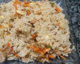 A picture of step 7 of Afgani Pulao.