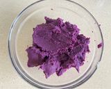 A picture of step 1 of Rice Flour Purple Sweet Potato Pancakes.