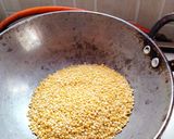 A picture of step 2 of Instant Rajasthani moong dal ka halwa.