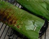 Foto langkah ke 6 dari resep Nasi Bakar Cumi Jamur Tempe Pedas.