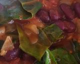 A picture of step 6 of Spring greens and red bean stew.