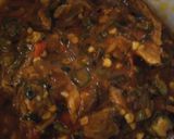A picture of step 1 of Delicious Okra ogbono and ugba soup.