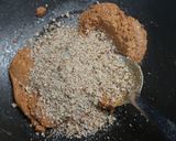 A picture of step 1 of Walnuts coconut burfi.