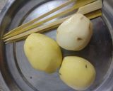 A picture of step 1 of Potatoes Tornadoes.