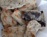 A picture of step 1 of Fried Eggplant.
