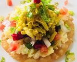 A picture of step 1 of Bhel Tacos.