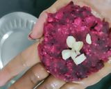 A picture of step 2 of Beetroot kabab.