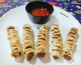 Foto del paso 5 de la receta: Salchichas momia para Halloween