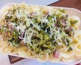 Foto del paso 5 de la receta FIDEOS 🎀MOÑOS🎀 CON BROCOLI 🥦AJO🧄Y PANCETA AHUMADA🥓