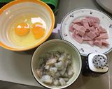 รูปขั้นตอนการทำที่ 1 ของ ไข่ข้นกุ้งแฮมกรอบ