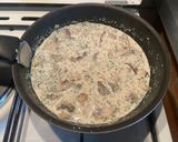 Une image de l'étape 3 de Pâte champignon de Paris et la crème.