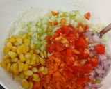 A picture of step 4 of Cold macaroni pasta (creamy salad).