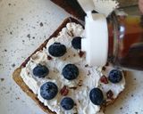 A picture of step 2 of Chocolate, Ricotta, and Blueberry Toast in Air Fryer.