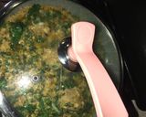 A picture of step 4 of Egusi soup with Ram and Chicken Broth.