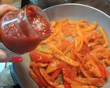 Sültpaprikás fusilli krémes balzsamecettel recept fázis 3 fotója