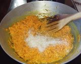 A picture of step 2 of Gajorer sandesh.