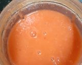 A picture of step 2 of Red Velvety soup.