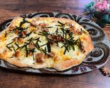 A picture of step 6 of Teriyaki Mayo Chicken Pizza.