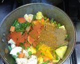 A picture of step 2 of Hydrabadi Vegetables briyani.