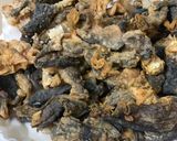 Hình bước làm 3 của món Da ếch lắc trứng muối