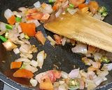 A picture of step 2 of Masala Scrambled Eggs.