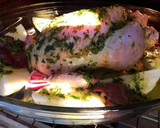 Foto del paso 19 de la receta: Pollo asado al horno, relleno de limón encurtido y patatas