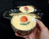 A picture of step 1 of Coconut And Thandai custard pudding.