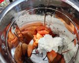 A picture of step 1 of Papaya smoothie.