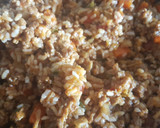 Foto del paso 4 de la receta: Pimientos tricolor rellenos de carne, verduras y arroz