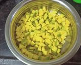 A picture of step 1 of Raw Mango Dryfruit Murabba.