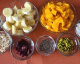 A picture of step 1 of Mango Banana Smoothie Bowl.